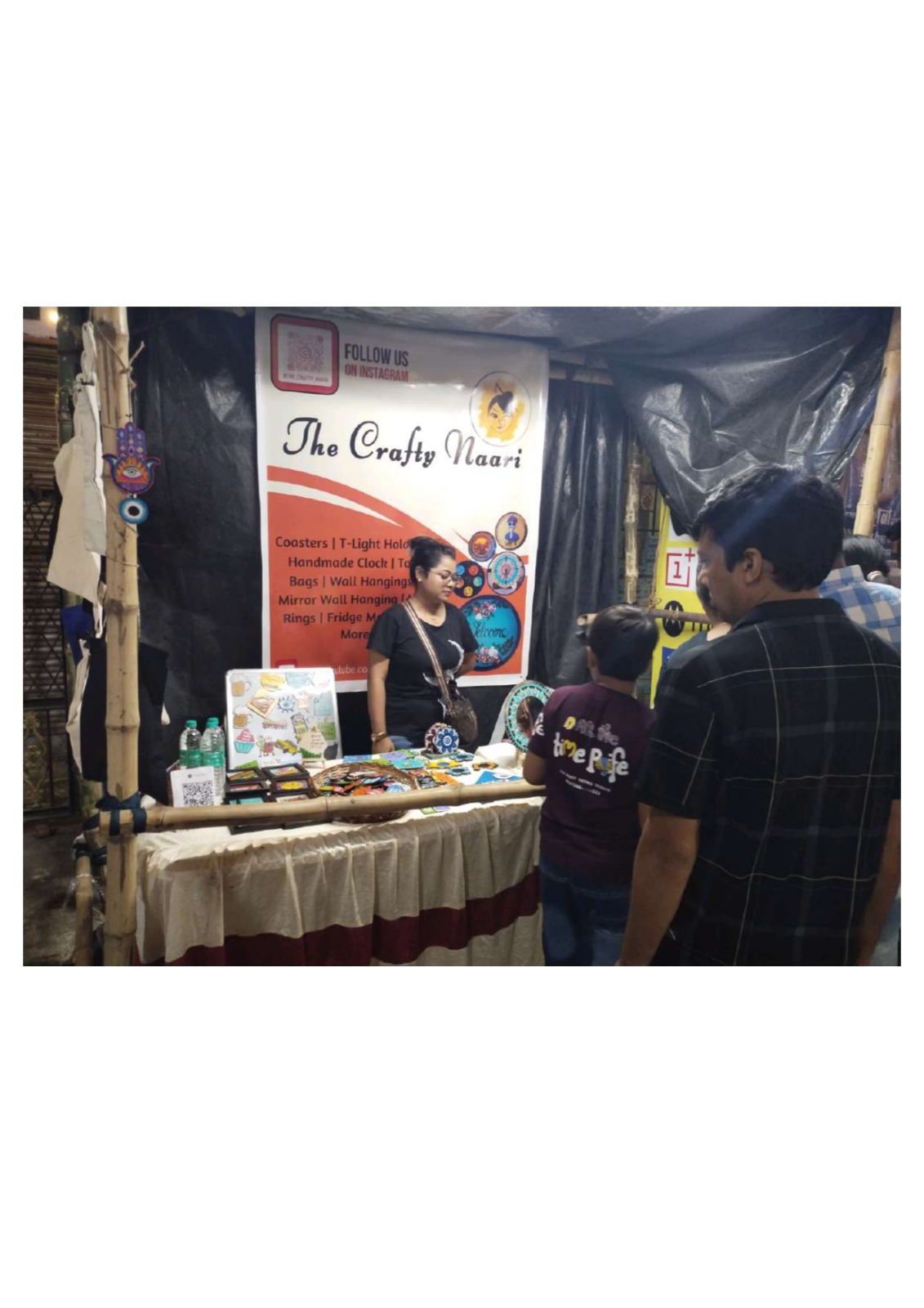 Close up of products at an event